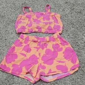 Gap Kids Floral Pink and Orange Girls Set